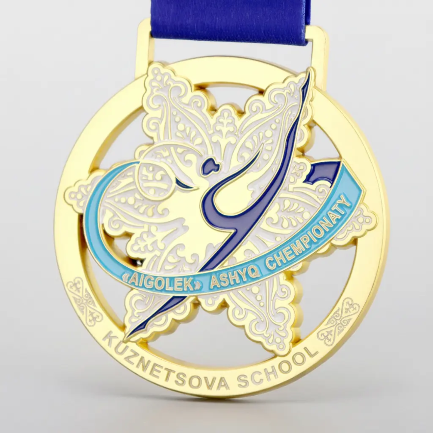 Custom Metal Zinc Alloy 3D Gold Award Marathon Running Sport Medal