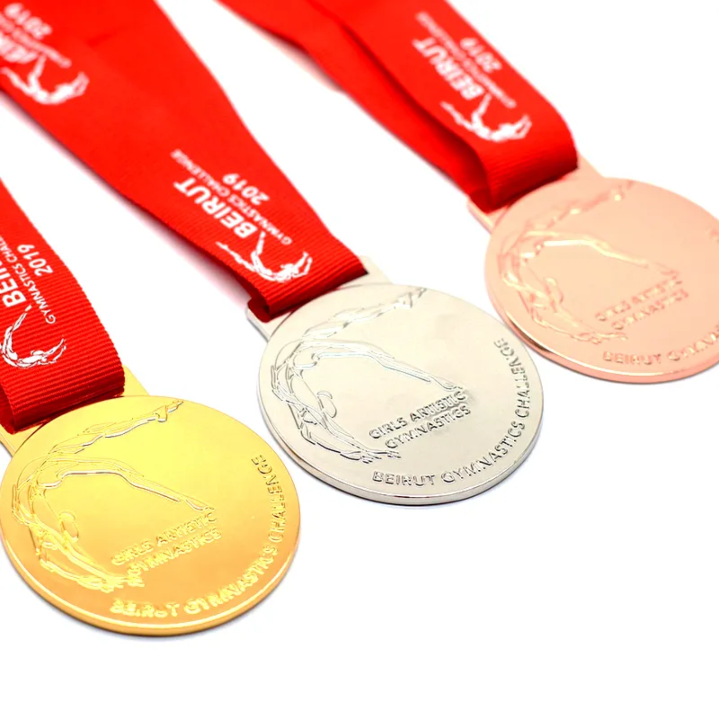 Custom Metal Zinc Alloy 3D Gold Award Marathon Running Sport Medal