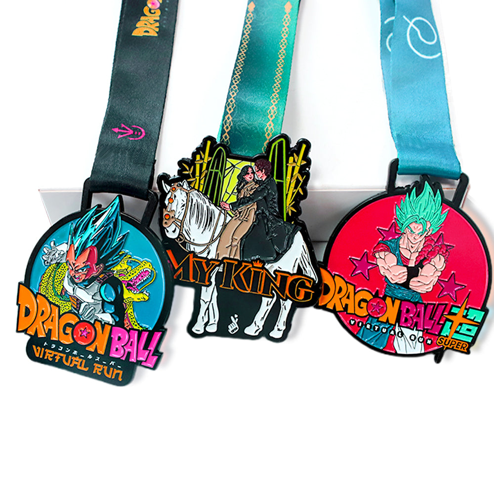 Customized Soft Enamel Gold Silver Marathon Medal Swimming Finisher Sports Metal Medals Manufacturer Free Design
