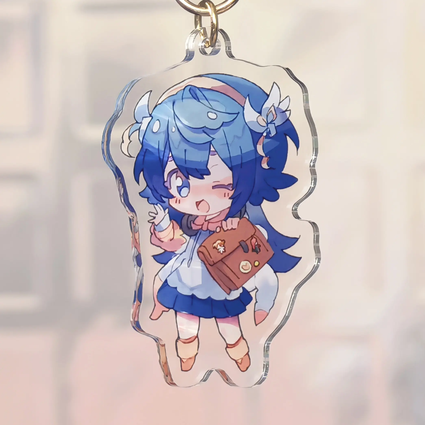 Custom Design Epoxy Resin Cute Shine Acrylic Key Chains Charm Acrylic Gift Make Your Own logo Acrylic Keychains
