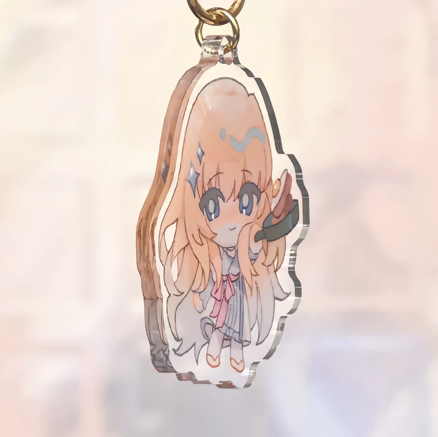 Custom Design Epoxy Resin Cute Shine Acrylic Key Chains Charm Acrylic Gift Make Your Own logo Acrylic Keychains