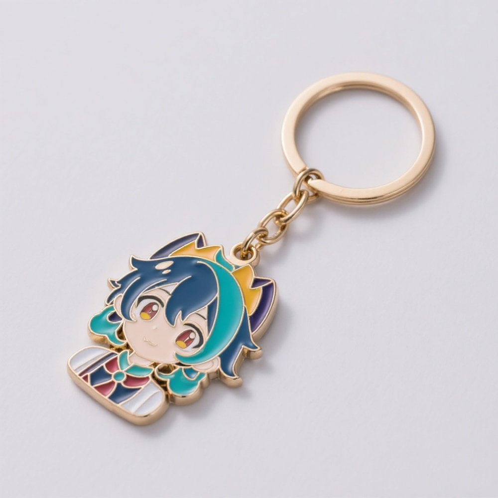 Custom Zinc Alloy Enamel Keychain Science Teacher Cartoon Metal Key Ring Personalized Bag Charm for School Souvenir Promotion