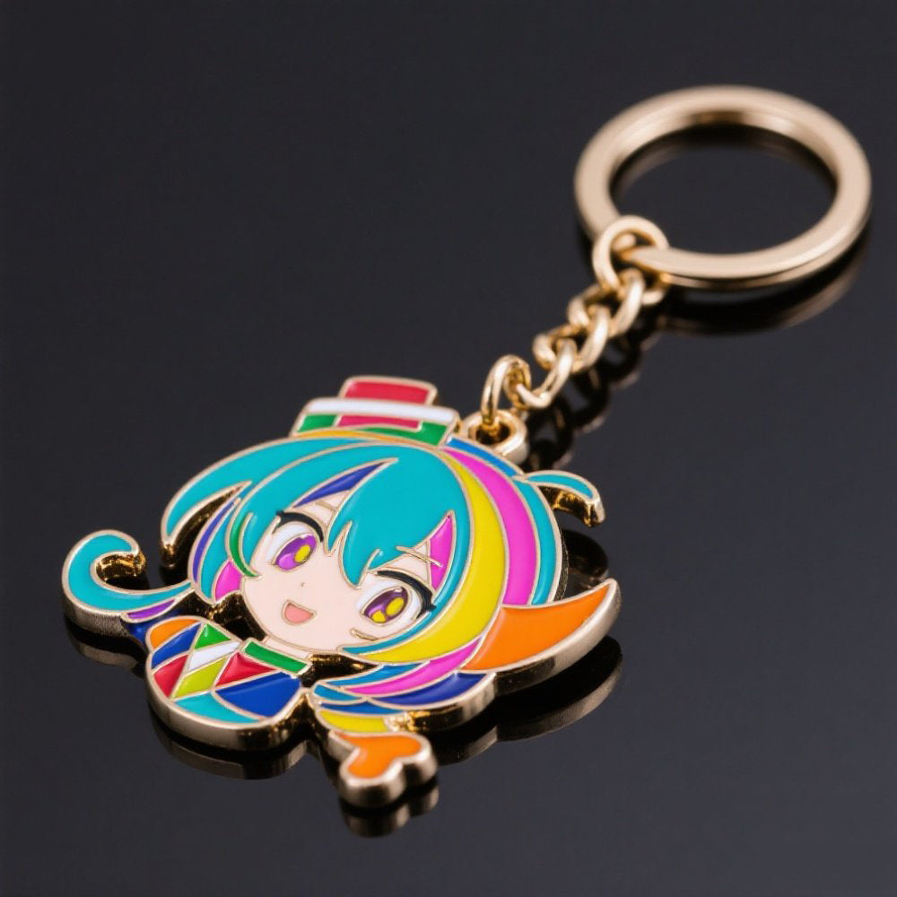 Custom Zinc Alloy Enamel Keychain Science Teacher Cartoon Metal Key Ring Personalized Bag Charm for School Souvenir Promotion