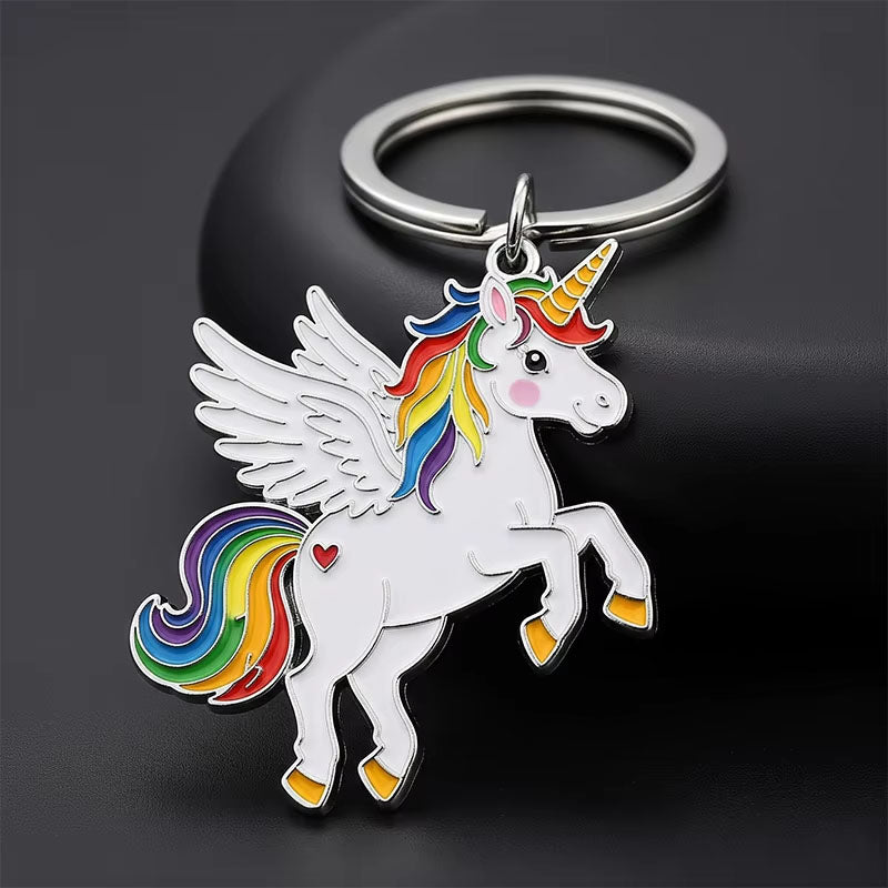 Custom Zinc Alloy Enamel Keychain Science Teacher Cartoon Metal Key Ring Personalized Bag Charm for School Souvenir Promotion