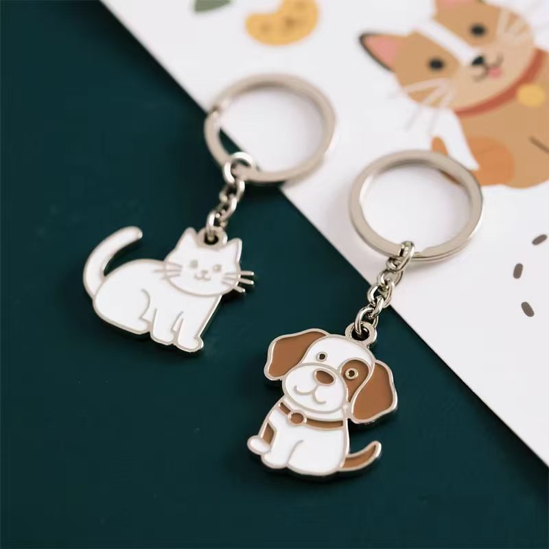 High Quality Keychain Custom Logo Personalized Your Own Enamel Zinc Alloy Metal Cartoon Keyring Custom Logo Design