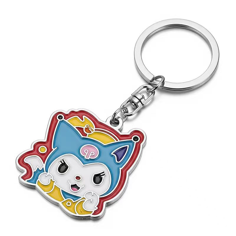 Custom Zinc Alloy Enamel Keychain Science Teacher Cartoon Metal Key Ring Personalized Bag Charm for School Souvenir Promotion