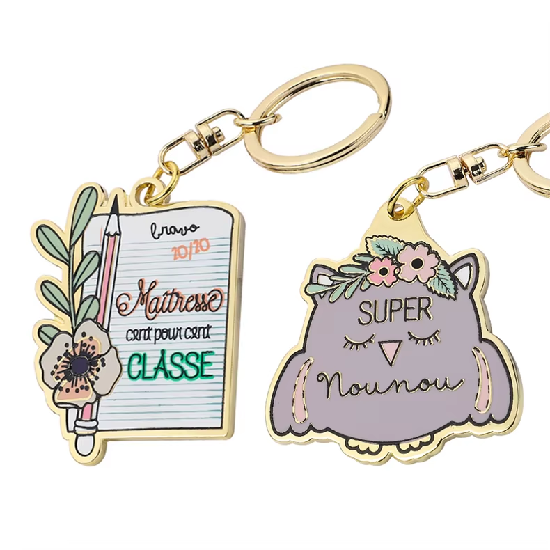 High Quality Keychain Custom Logo Personalized Your Own Enamel Zinc Alloy Metal Cartoon Keyring Custom Logo Design