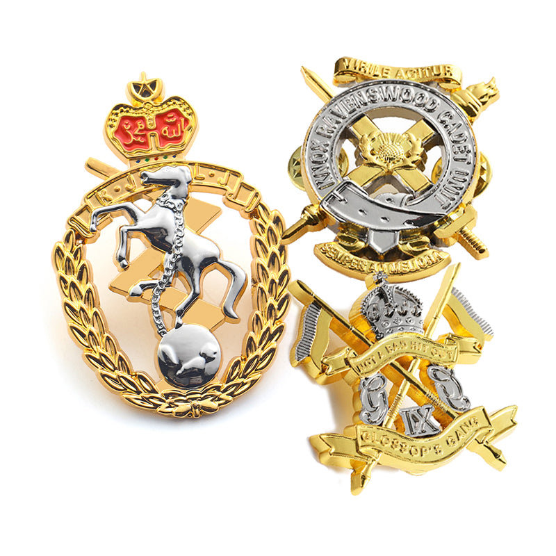 Manufacture Metal Badge Custom 3D Die Cast Soft Enamel Lapel Pin Emblem Corporate Honor Badges Awards Ribbon Medal